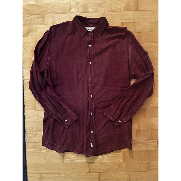 Frank & Eileen Men’s XXL “Paul” Button Down Shirt Red Plaid Check 100% Cotton - Picture 1 of 2